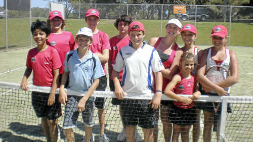 Some of the Pade/Harbour Tennis Academy team including: Back, Giles Tennant, Conlan Brehaut, Jared Carew, Siena De Salis, Meg Tennant and Sophie Eichmann. Front, Bill Shanahan, Alistair Brehaut, Andrew Lemin and Lily Pade. submitted Some of the Pade/Harbour Tennis Academy team including: Back, Giles Tennant, Conlan Brehaut, Jared Carew, Siena De Salis, Meg Tennant and Sophie Eichmann. Front, Bill Shanahan, Alistair Brehaut, Andrew Lemin and Lily Pade. submitted